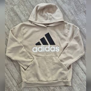 Adidas Cream Hoodie with Black Accents